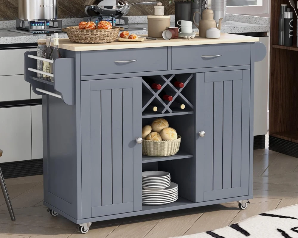kitchen storage cart on wheels