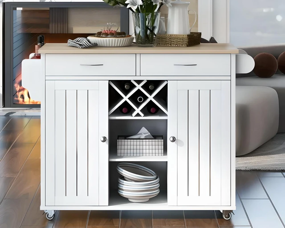 kitchen storage cart on wheels