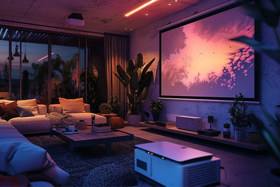 home theater system with projector