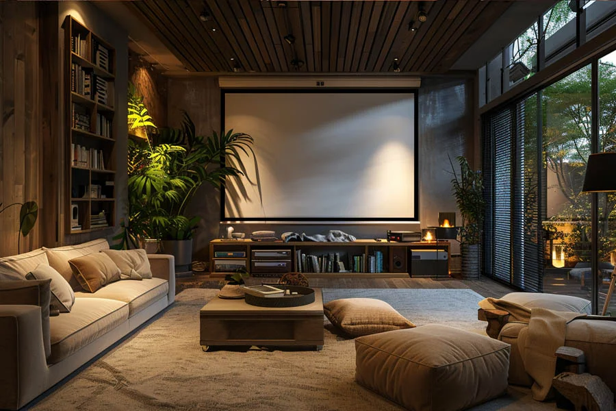 home theater system with projector